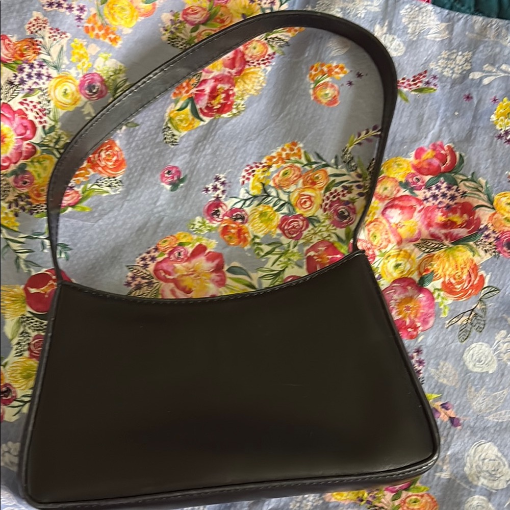 Source Unknown Black Crescent Shoulder Bag